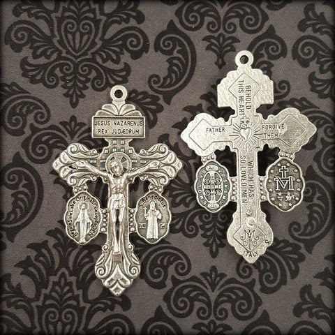 New! Triple Threat Crucifix and Rosary