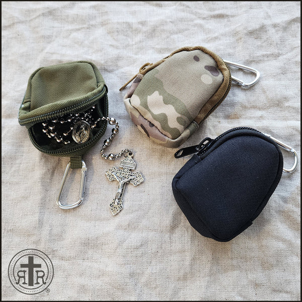 Carabiner Rosary Pouch - Rugged Pouch for Smaller Rosaries
