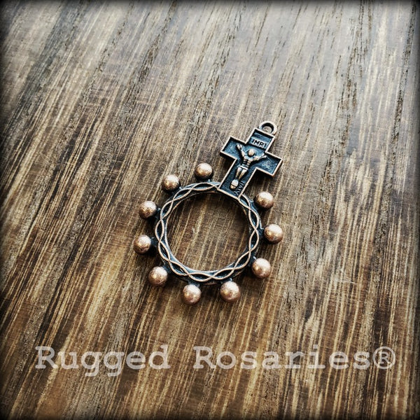 Vintage on sale rosary ring