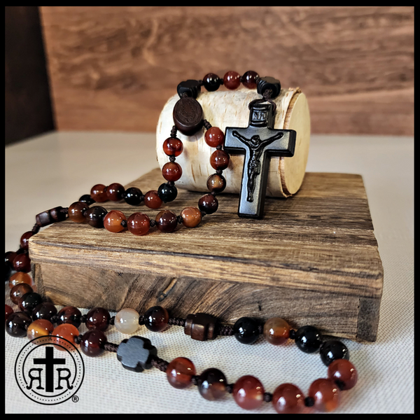 Fire Agate Rosary