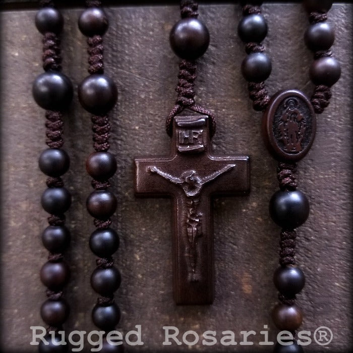 Wood Carved Mini Rosary