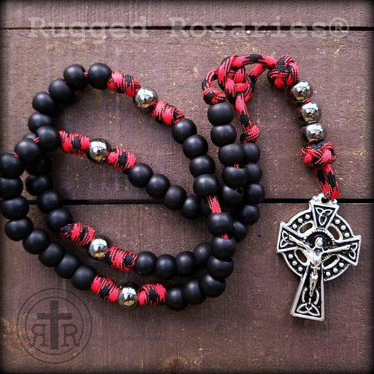 z- Custom Irish Firefighter Rosary for Don C.