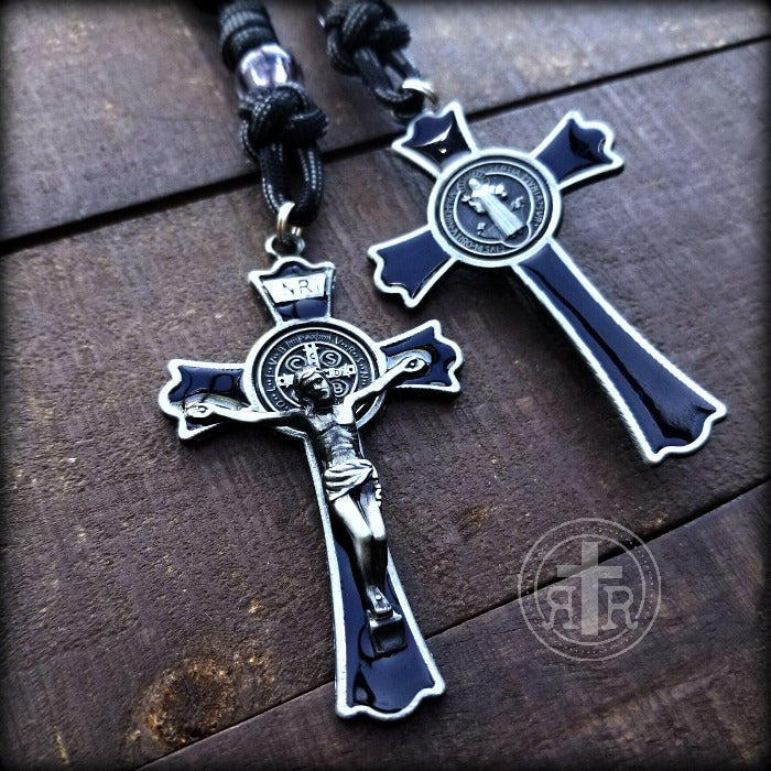 Black Monk Rosary - Strong Unbreakable Paracord Rosary