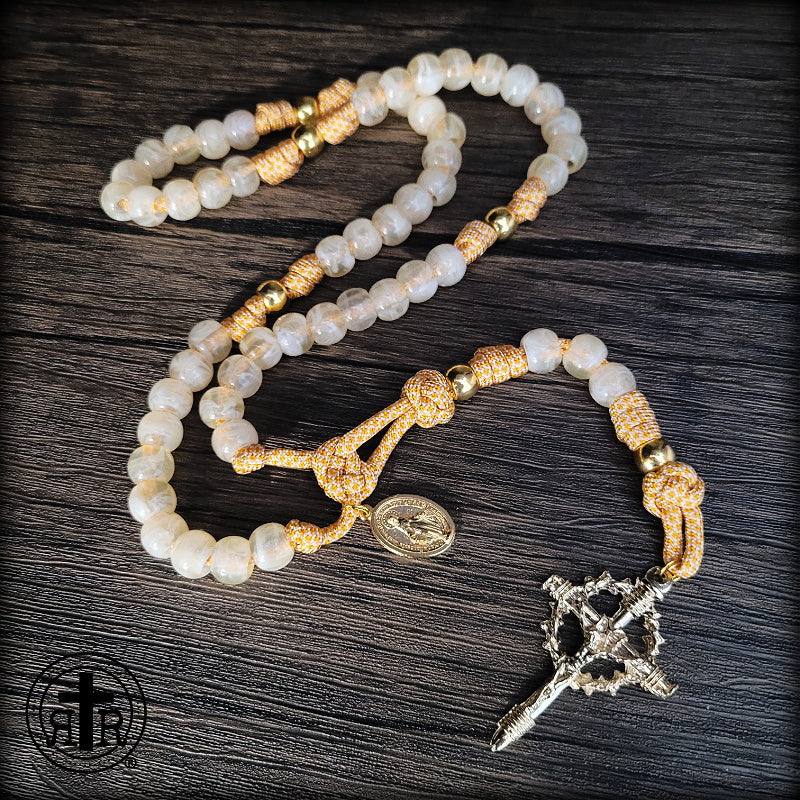 Golden Mother Mary Miraculous Rosary - Full of Grace