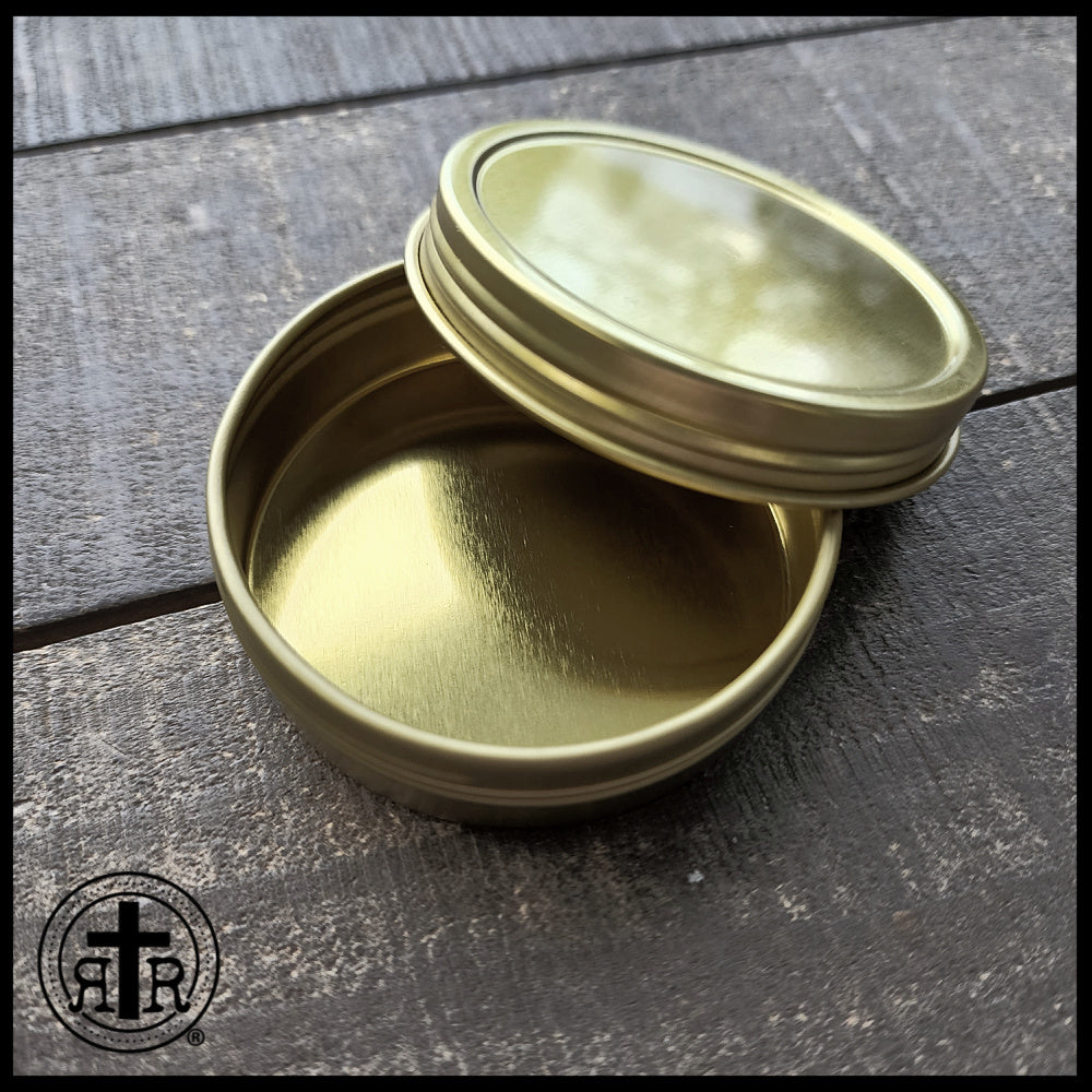 Small Rosary Tin - Silver or Brass Color