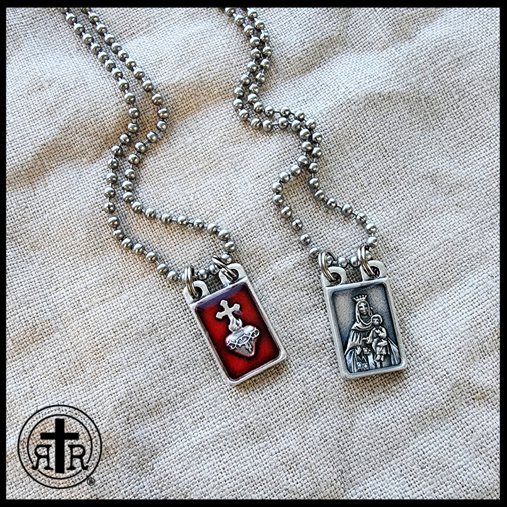 Scapular Accessory Catholic Scapular with Brown Wool Inserts from Rugged Rosary - Rugged ...