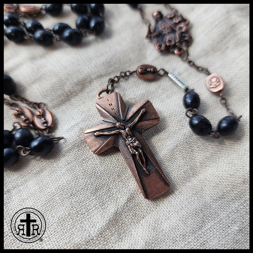 Copper Handcrafted Our Lady of Fatima Rosary
