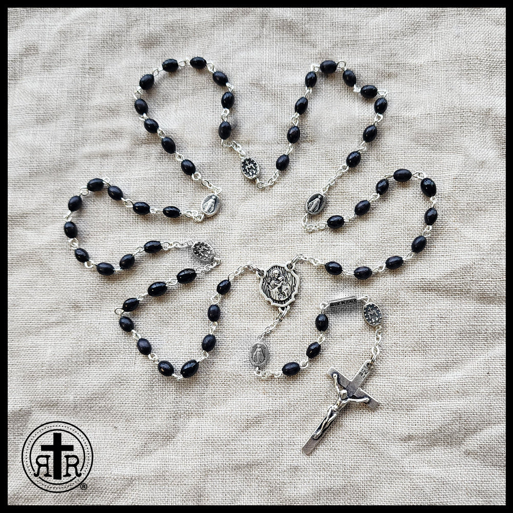Silver Plated Handcrafted St. Joseph Rosary - Handmade in Italy