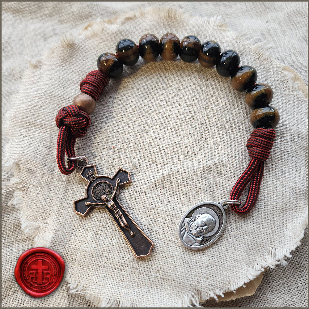 Padre Pio Pocket Rosary - "Pray, hope, and don't worry."