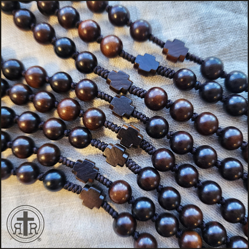 Cross Bead Wooden Rosary