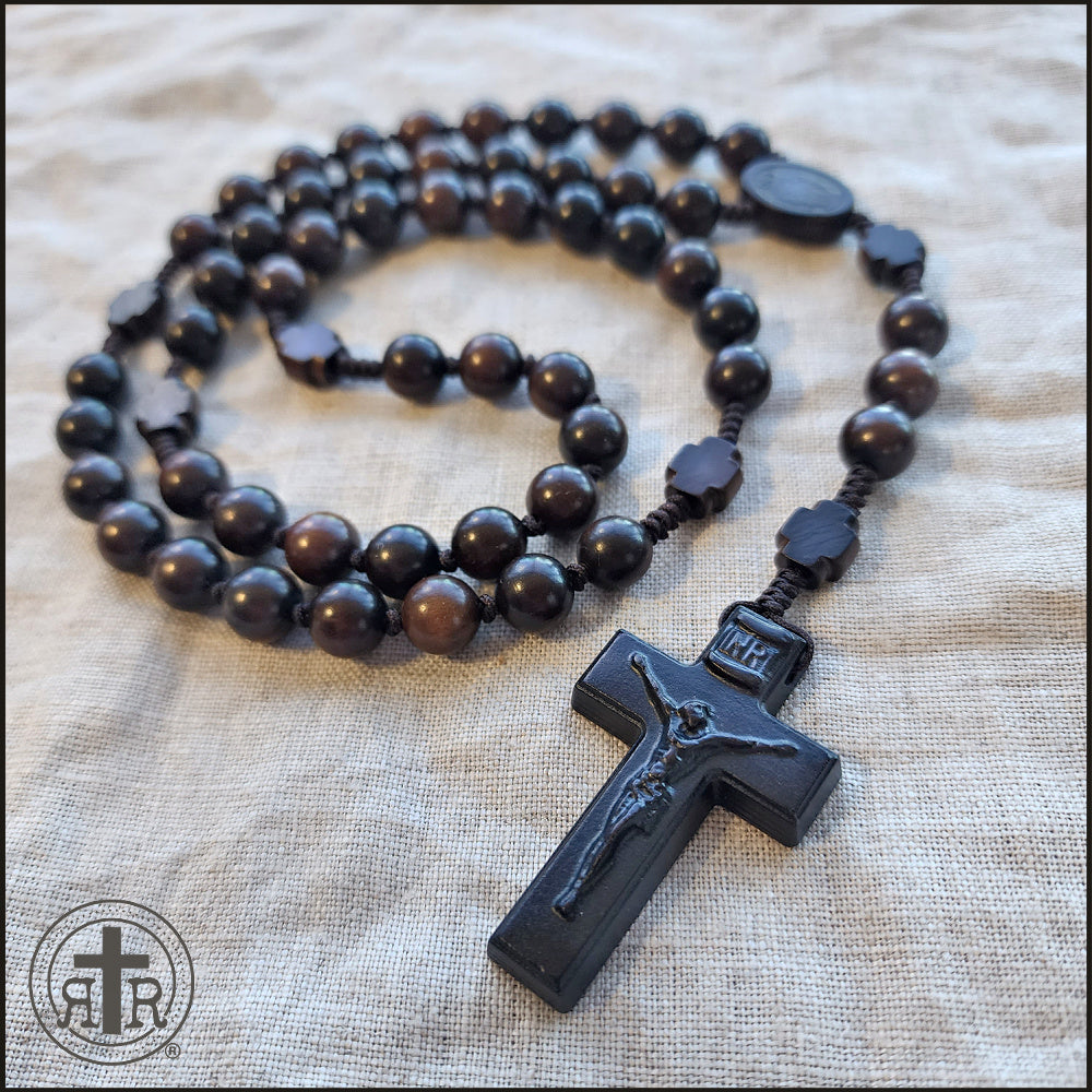 Cross Bead Wooden Rosary Rugged Rosaries® - Main Image