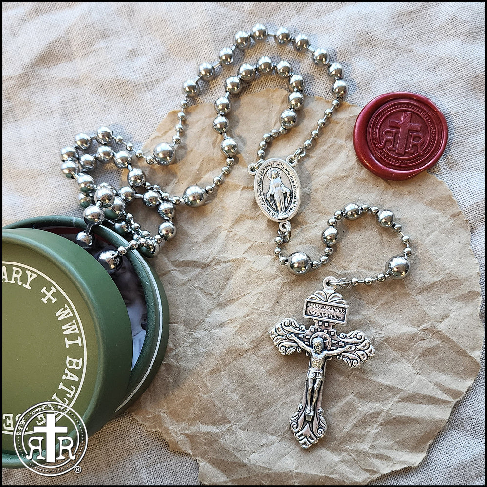 WWI Battle Beads Combat Rosary - High Quality Pardon Crucifix