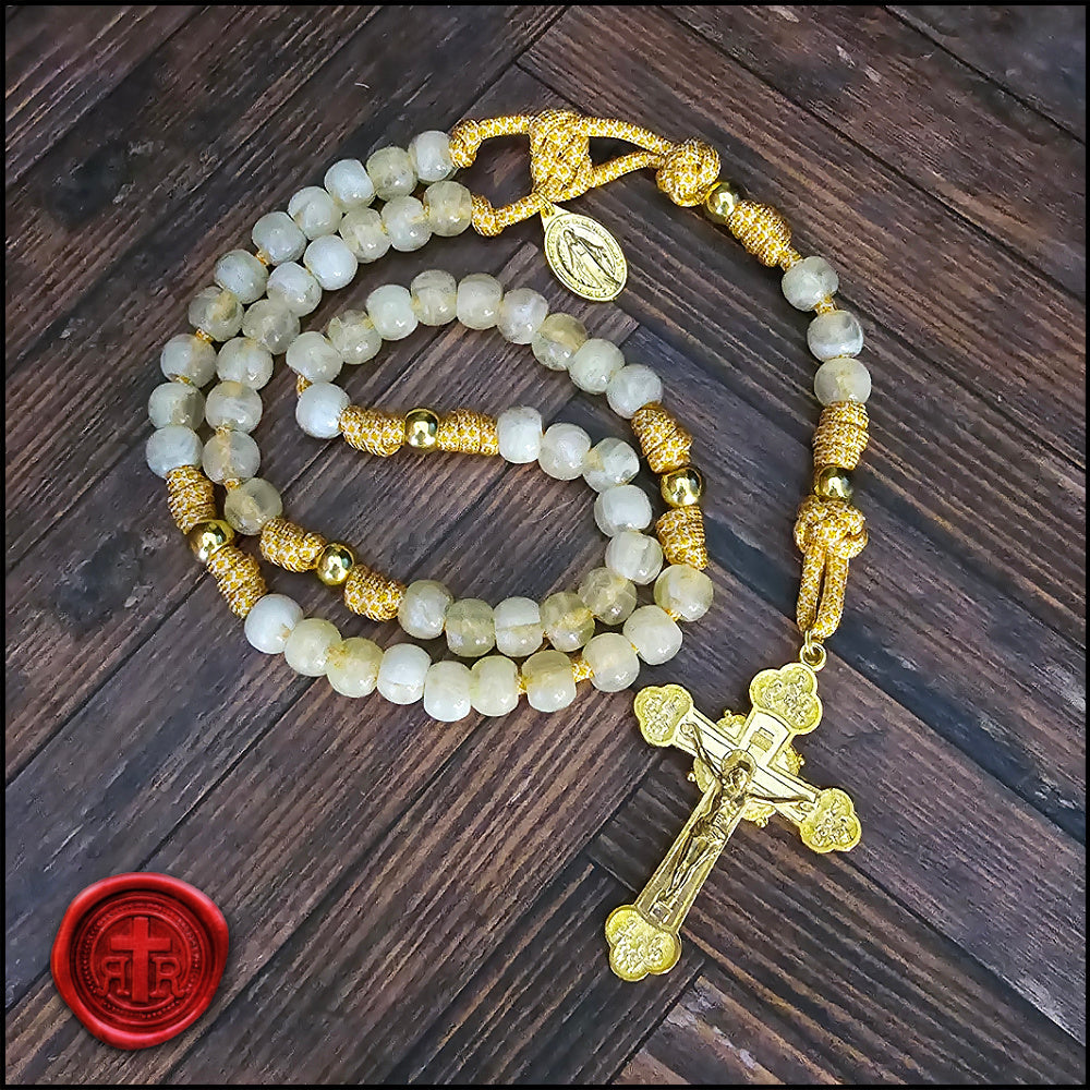 Golden Mother Mary Miraculous Rosary - Full of Grace