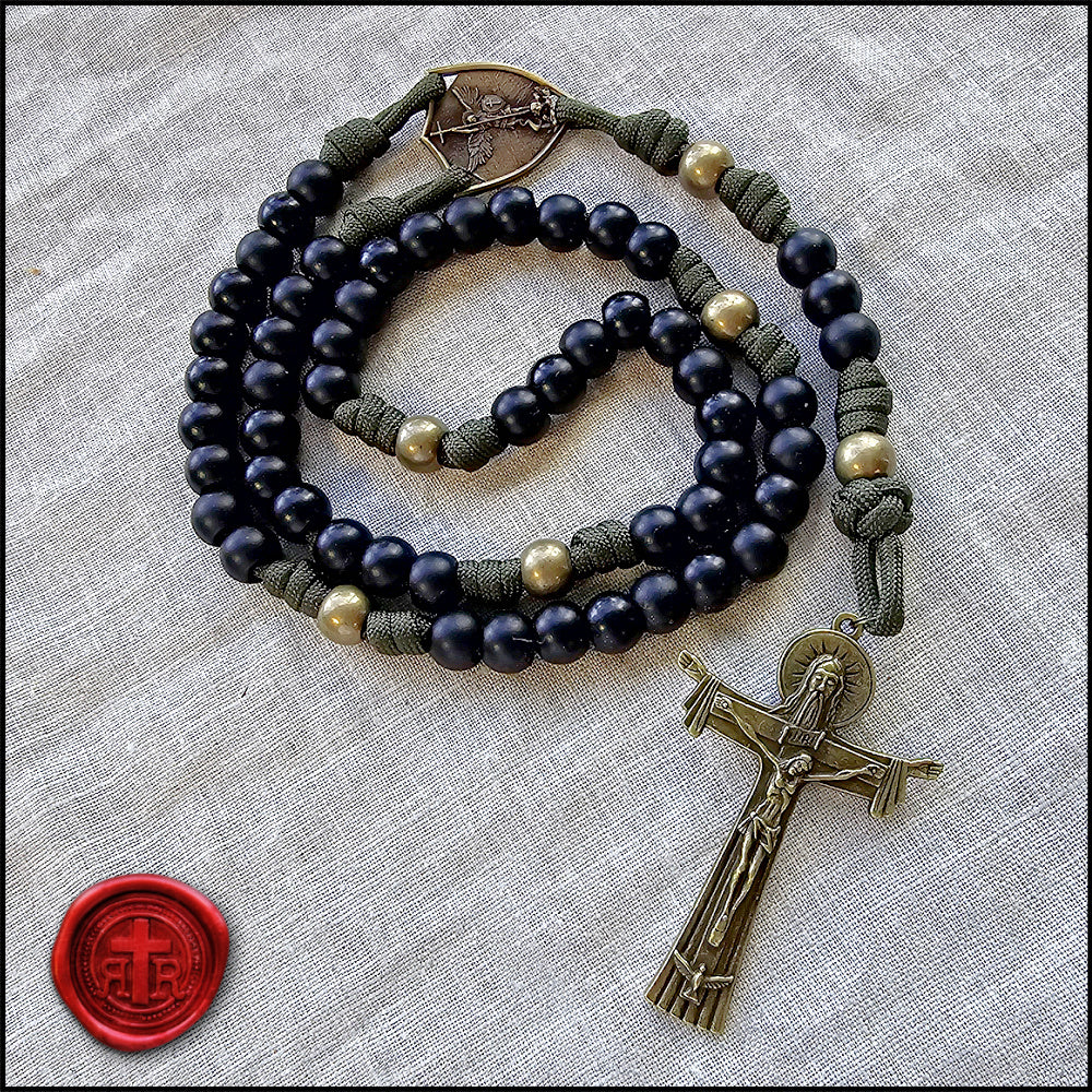 Soldier's Paracord Combat Rosary - Strong, unbreakable Military Style.