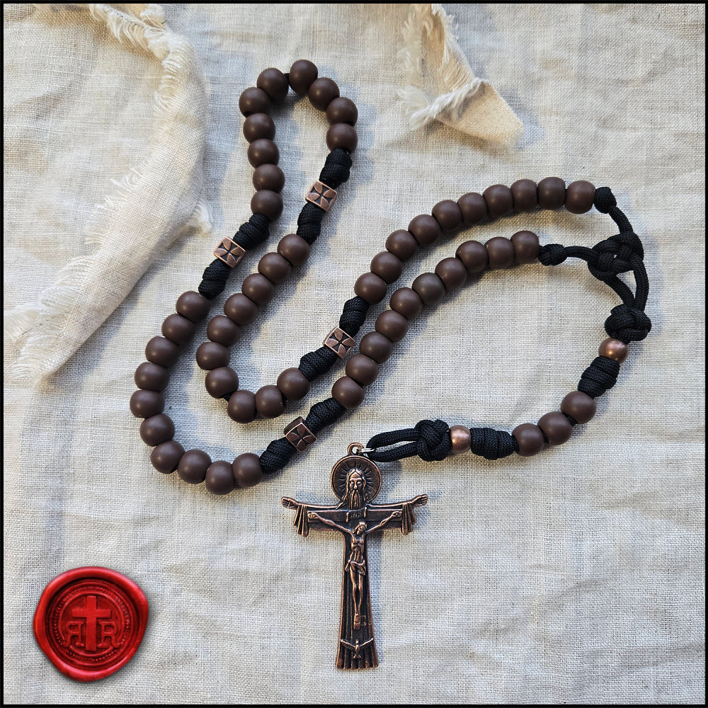 Trappist Rosary - Brown Traditional Rugged Rosary