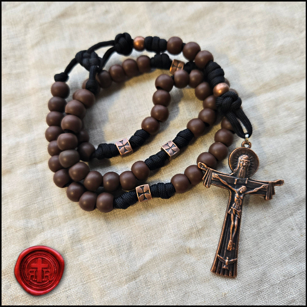 Trappist Rosary - Brown Traditional Rugged Rosary