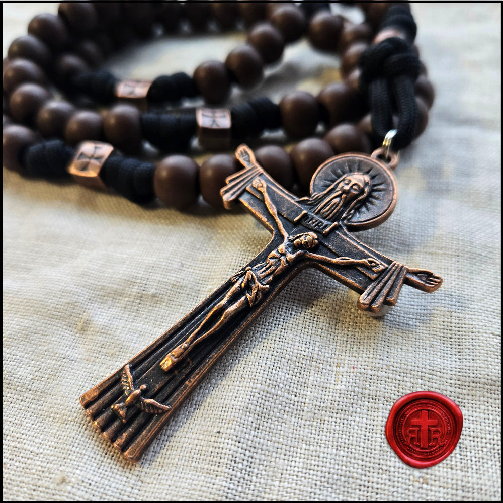 Trappist Rosary - Brown Traditional Rugged Rosary