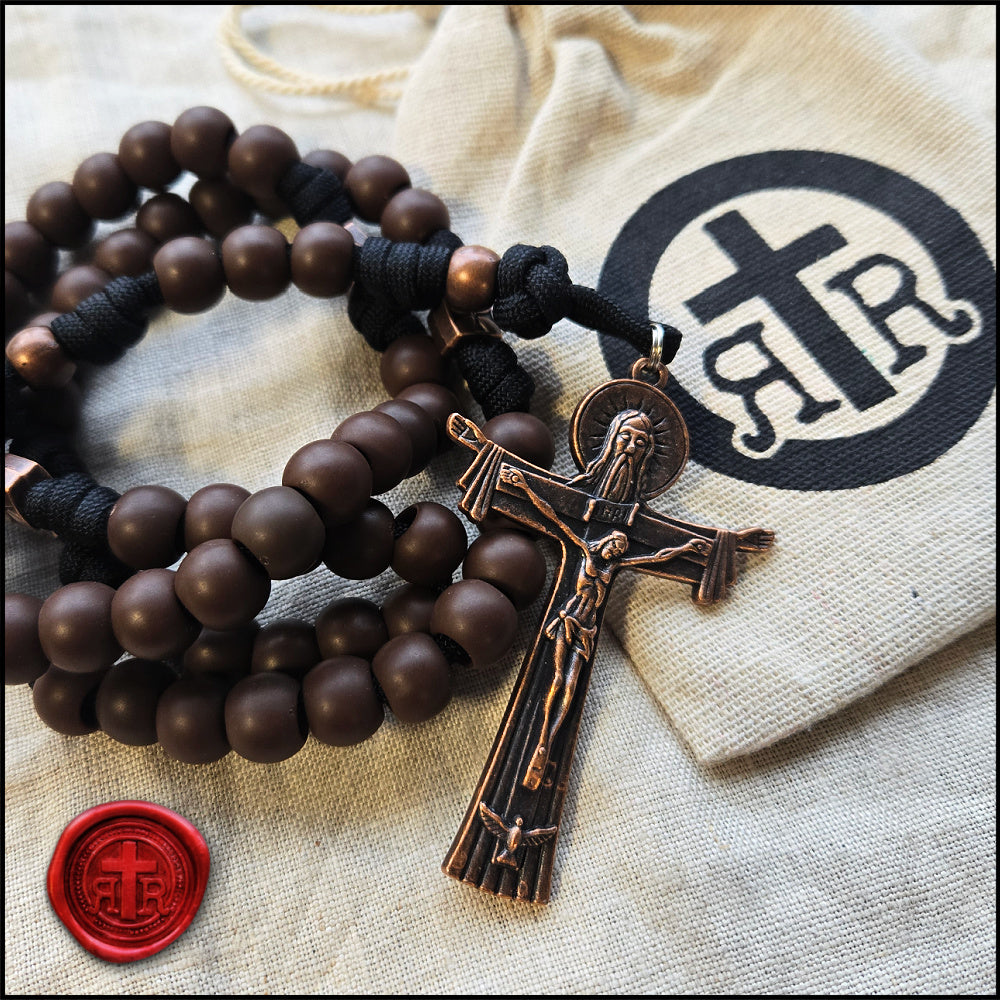 Trappist Rosary - Brown Traditional Rugged Rosary