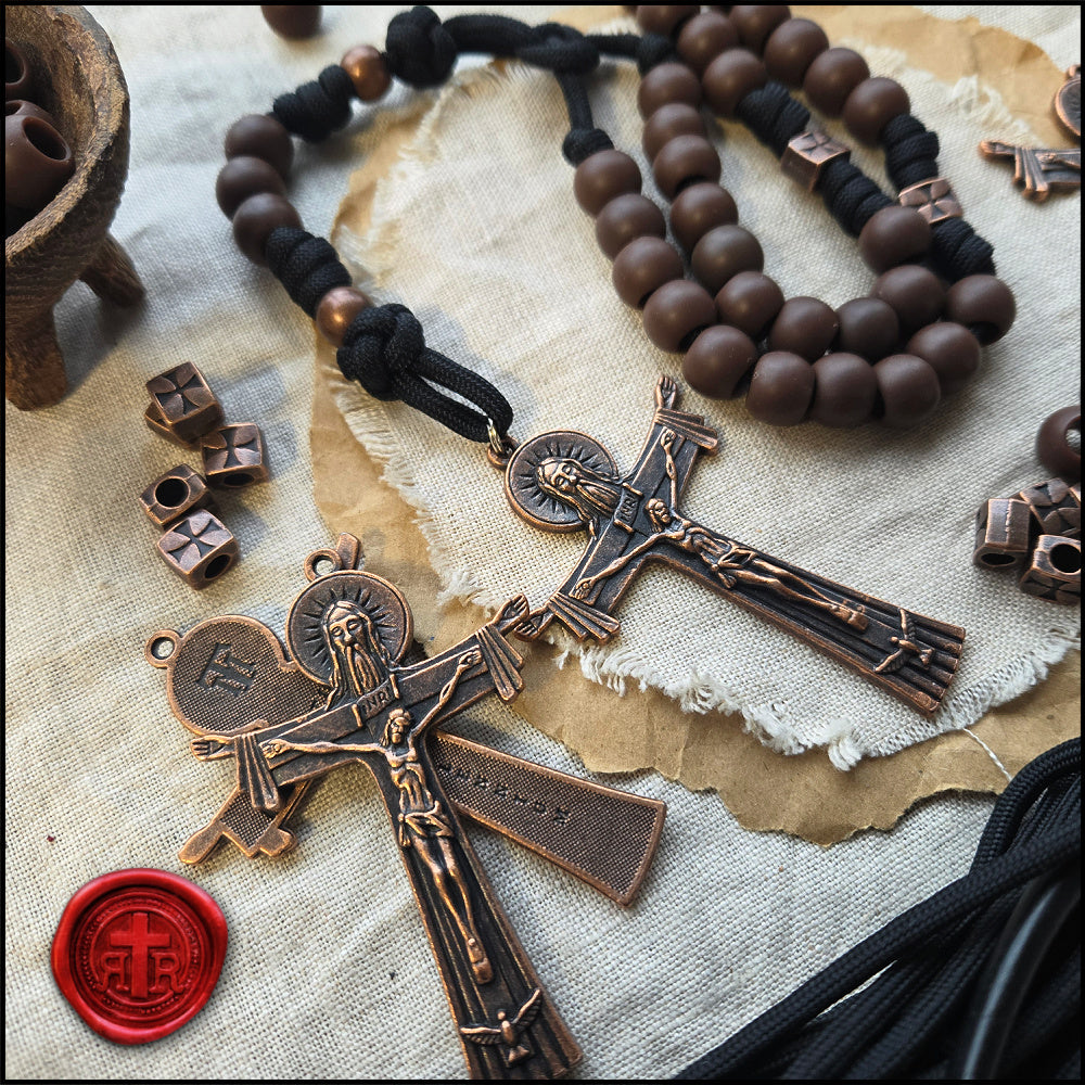 Trappist Rosary - Brown Traditional Rugged Rosary