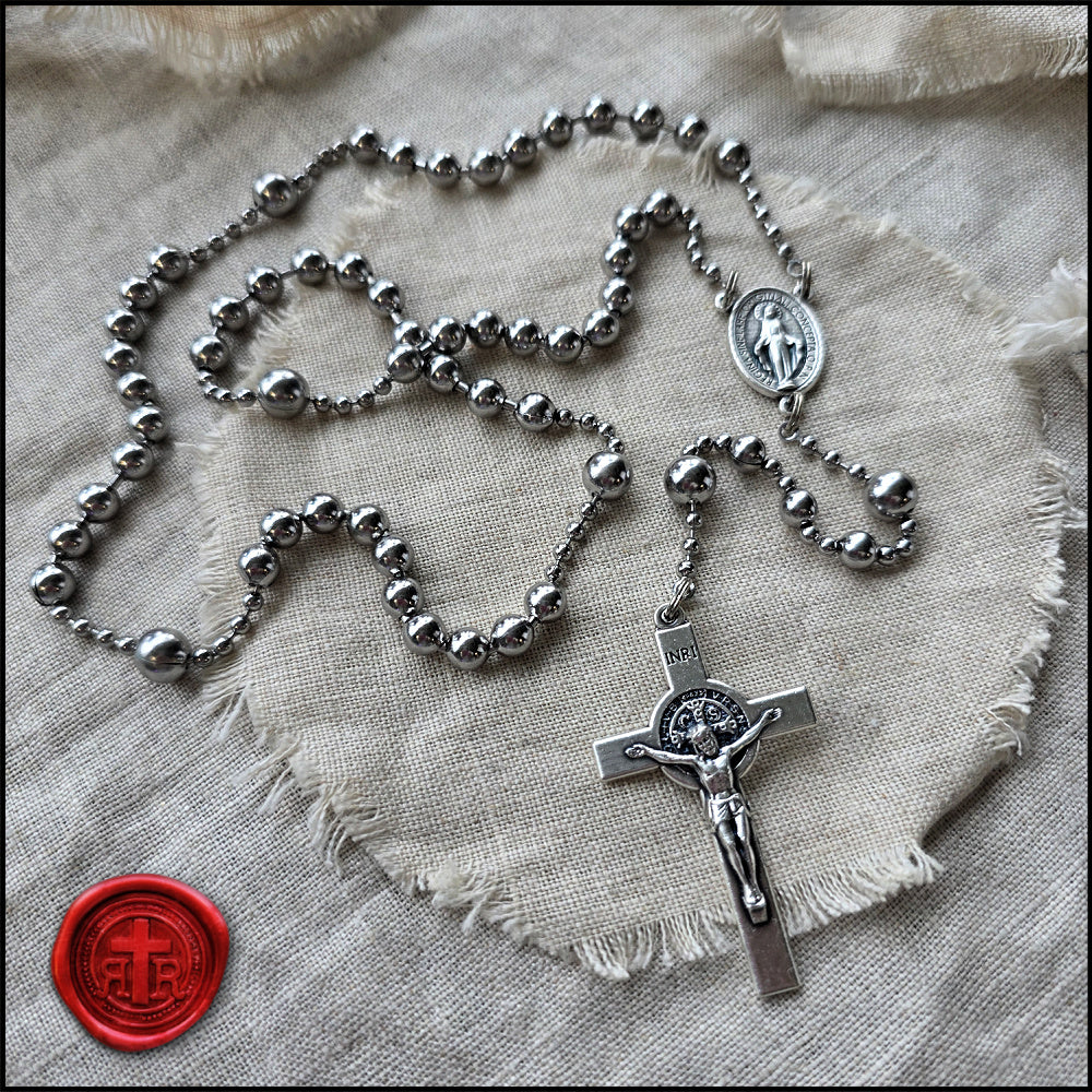 WWI Battle Beads - St. Benedict Crucifix