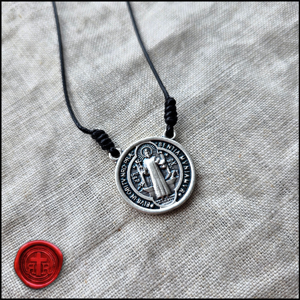 Saint Benedict Pendant for Men - Strength Against Evil