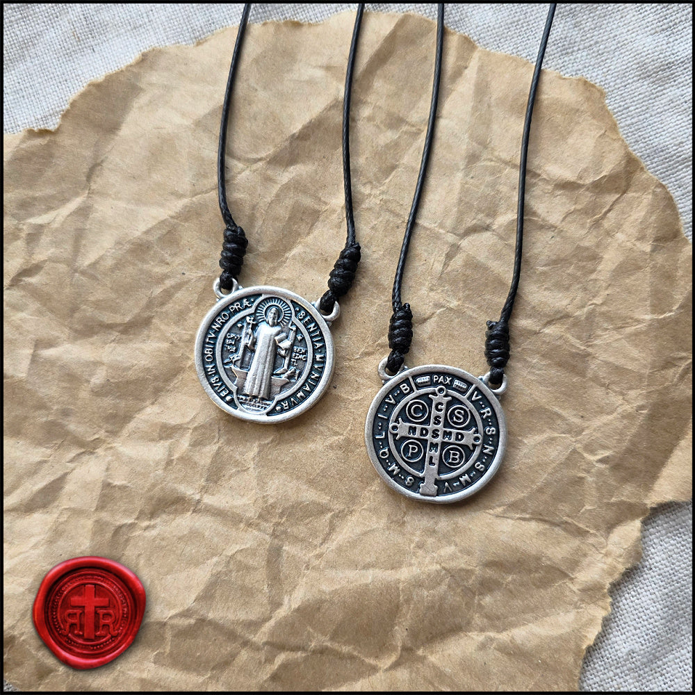 Saint Benedict Pendant for Men - Strength Against Evil