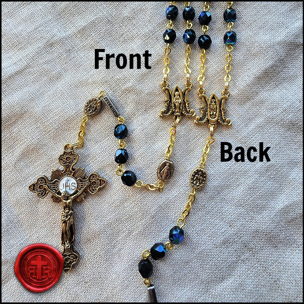 Handcrafted Aurora Borealis Rosary from Ghirelli of Italy