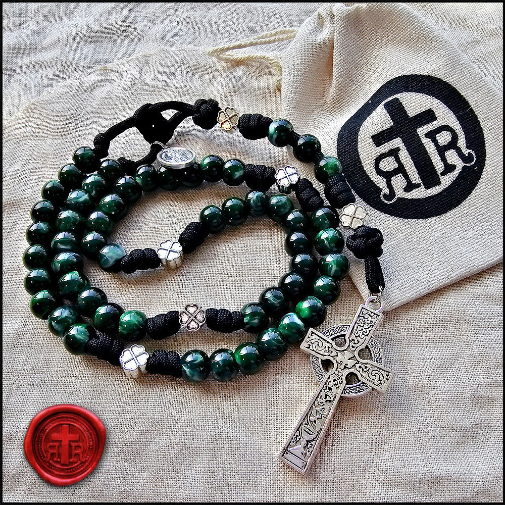 Saint Michael rosary - black wood beads Saint Michael rosary - black wood beads