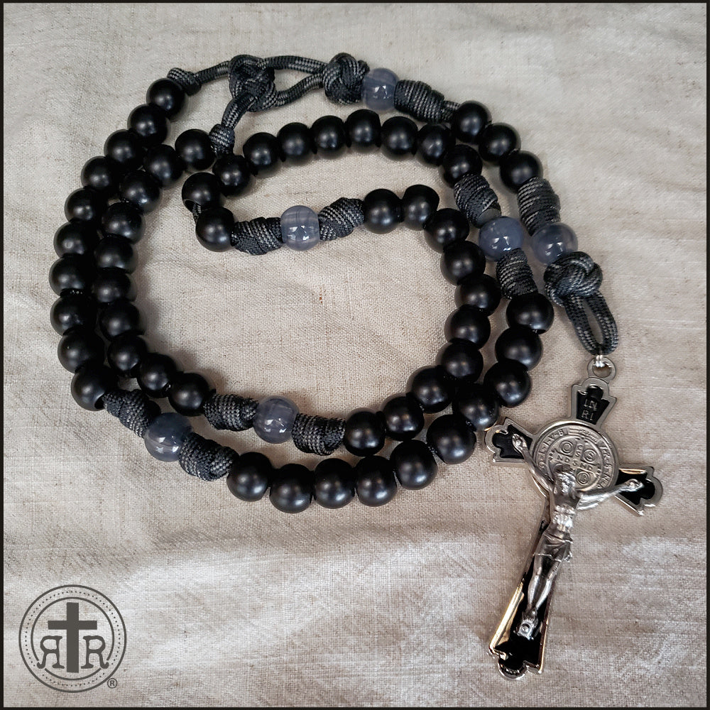 Black Monk Rosary - Strong Unbreakable Paracord Rosary