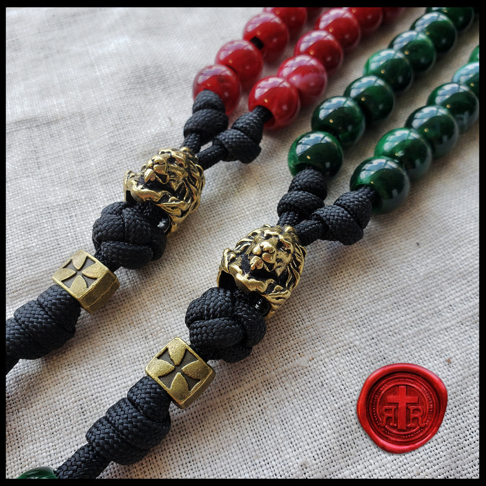 King of Kings Rosary - Beautiful Lion Accent Bead - Strong, Powerful, Rugged