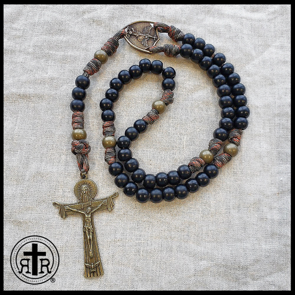 Soldier's Paracord Combat Rosary - Strong, unbreakable Military Style.