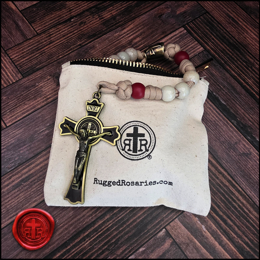 Canvas Zipper Logo Pouch - Fits All Rugged Rosaries