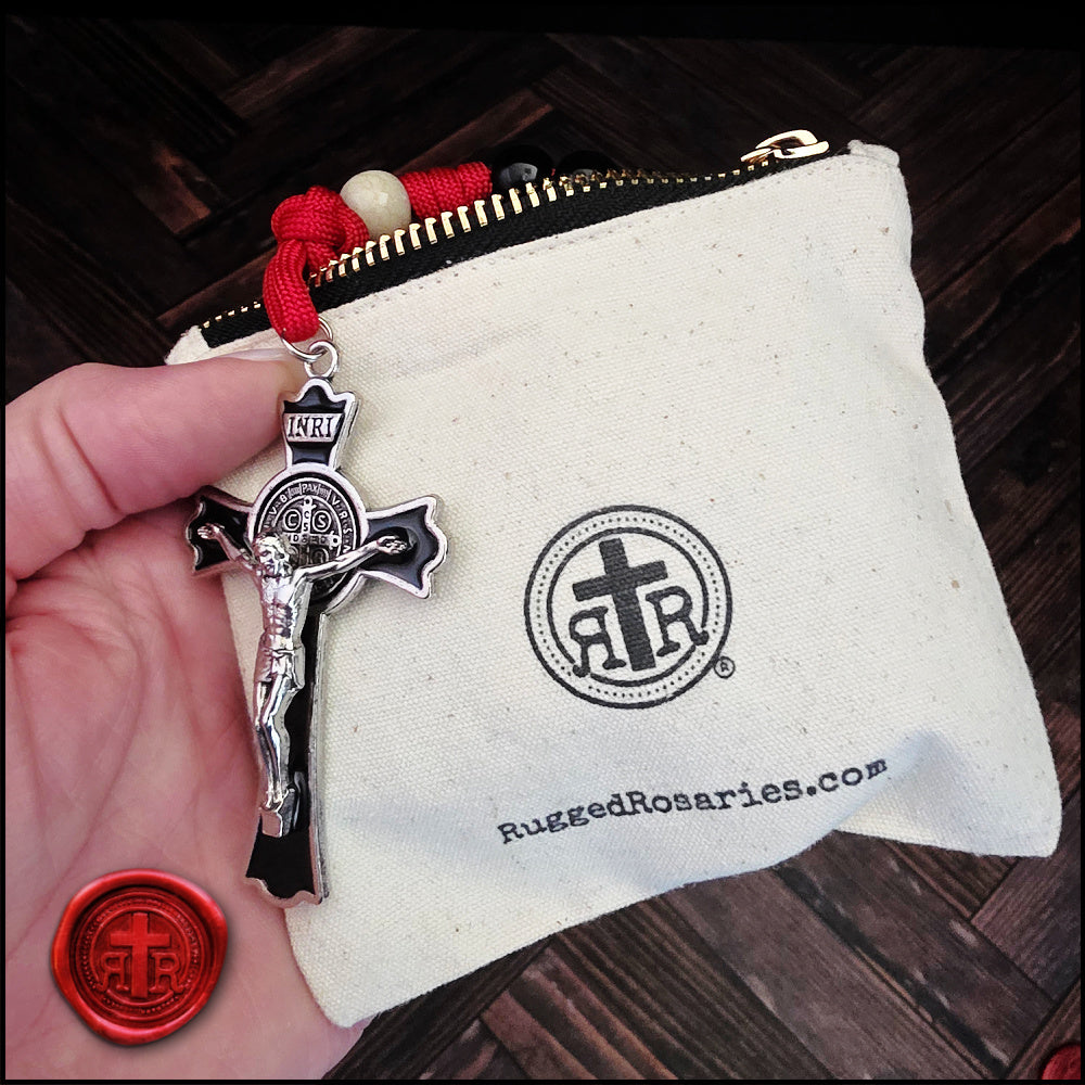 Canvas Zipper Logo Pouch - Fits All Rugged Rosaries