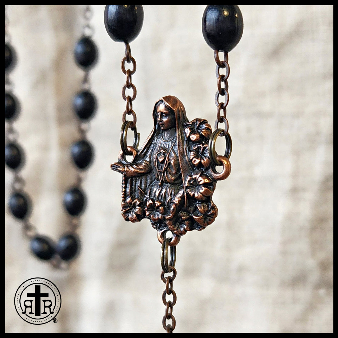 Copper Handcrafted Our Lady of Fatima Rosary