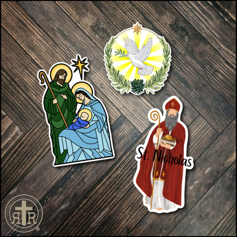Christian Stickers, Original Artistic Catholic Stickers. Original Art Vinyl  Stickers