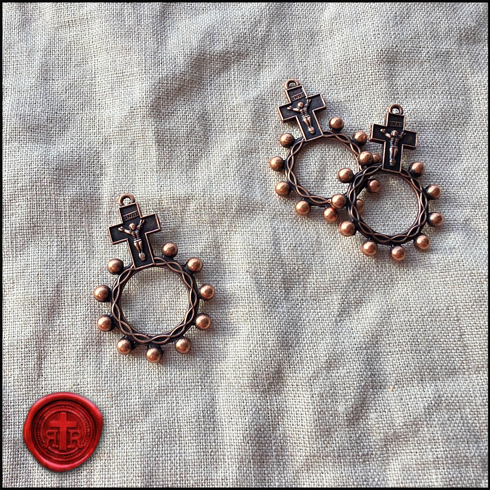 Copper Rosary Rings