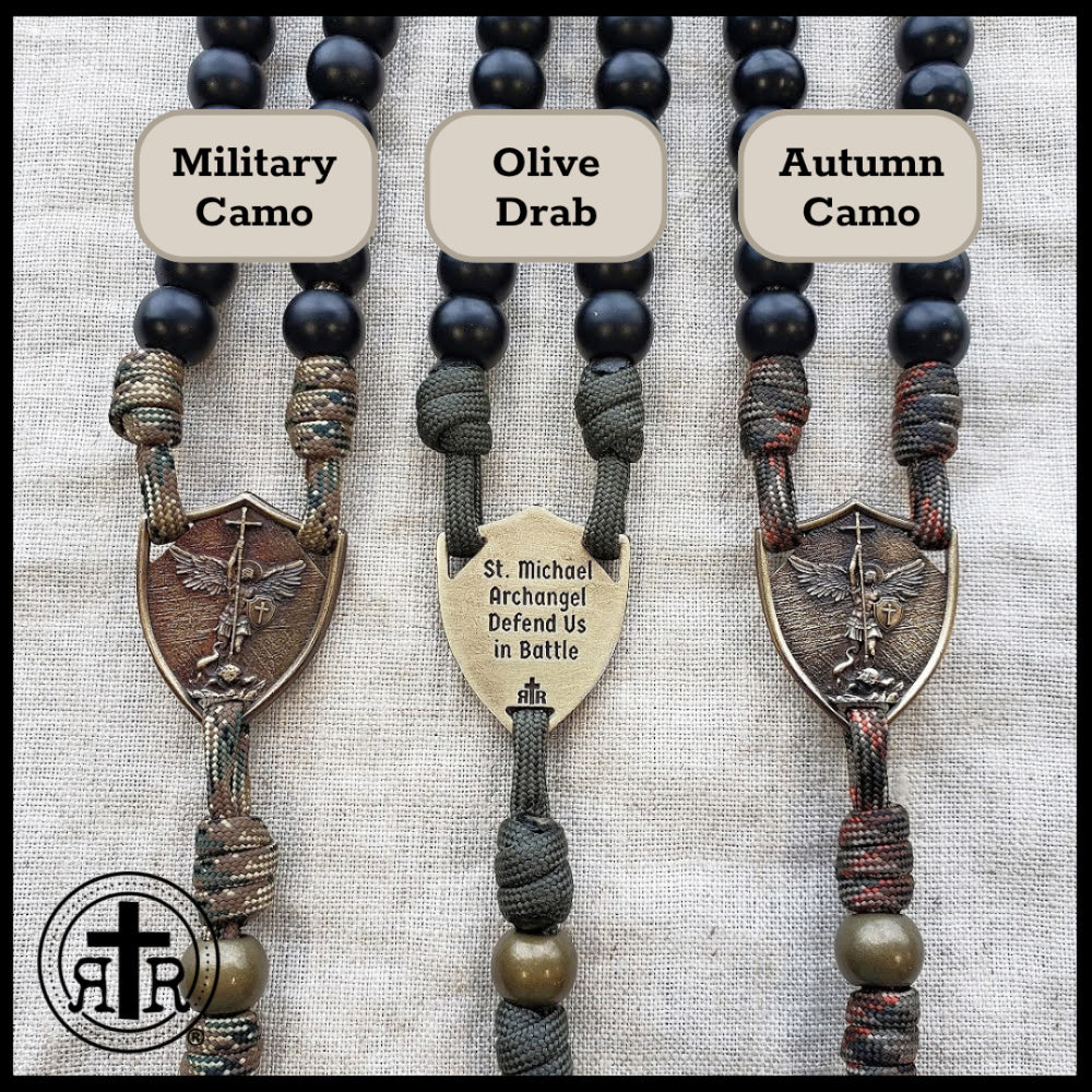 Soldier's Paracord Combat Rosary - Strong, unbreakable Military Style.