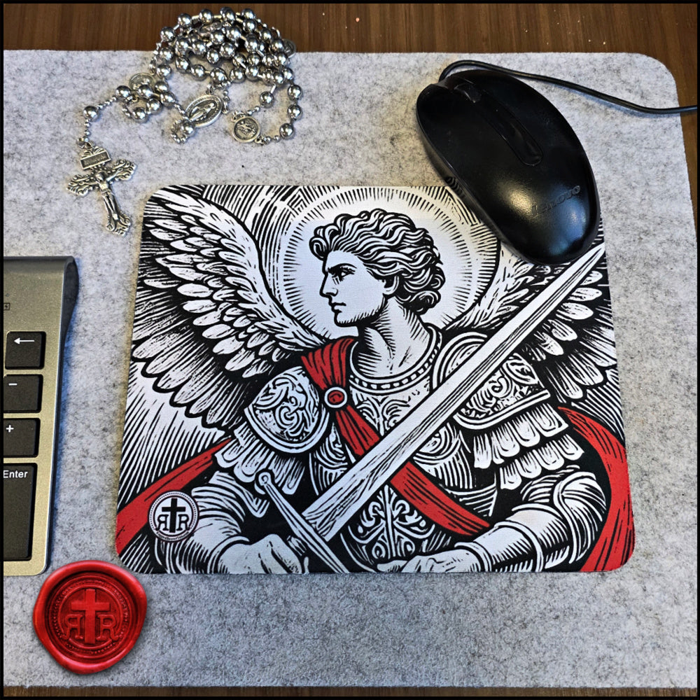 Saint Michael Mouse Pad - Our exclusive St. Michael design