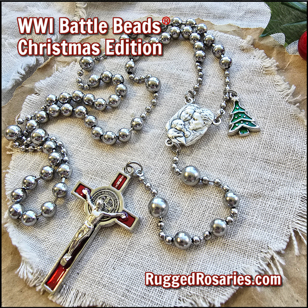 Christmas Rosary - WWI Edition - Beautiful and Unique