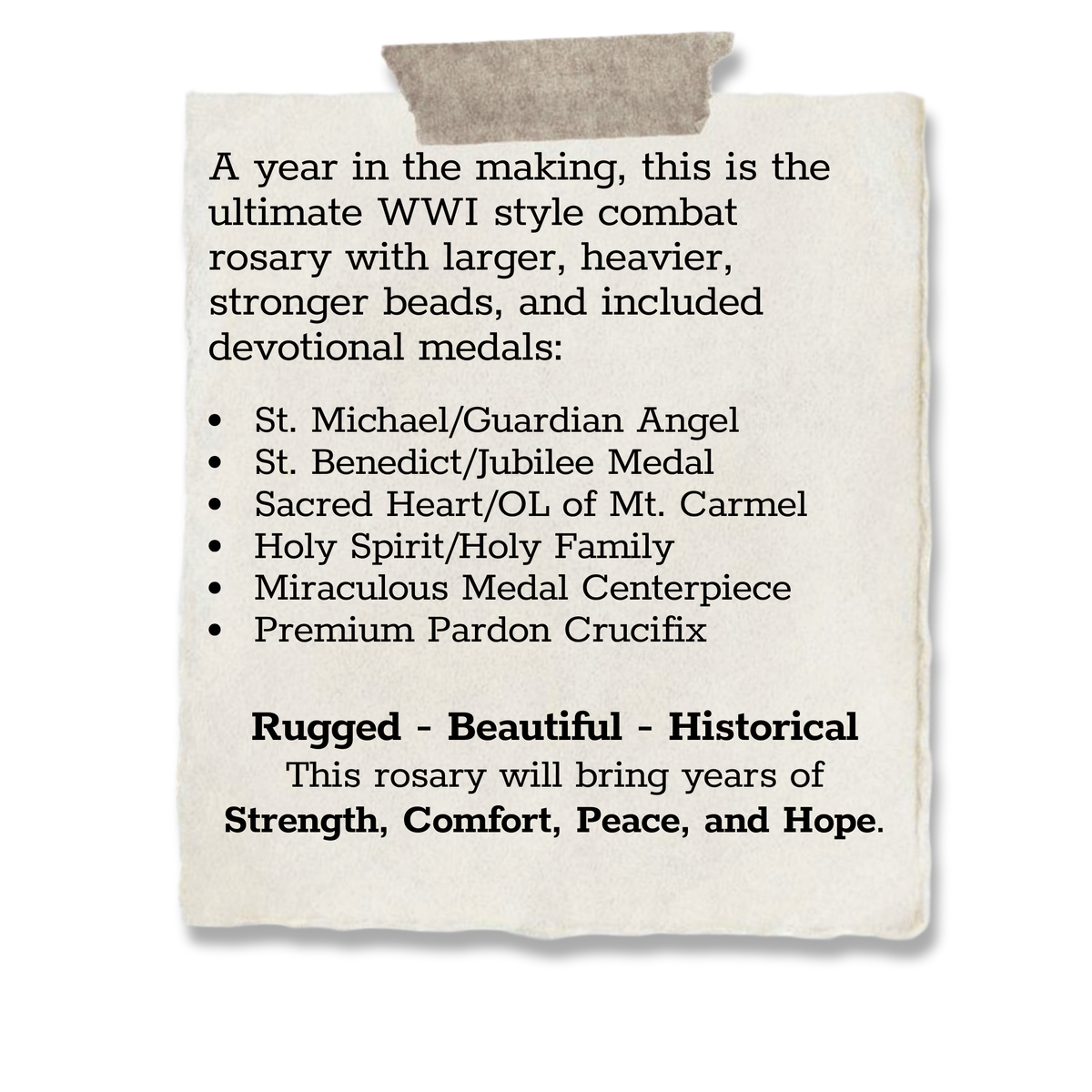 The Heritage WWI Battle Beads - Historic Military Combat Design - The Ultimate Rosary