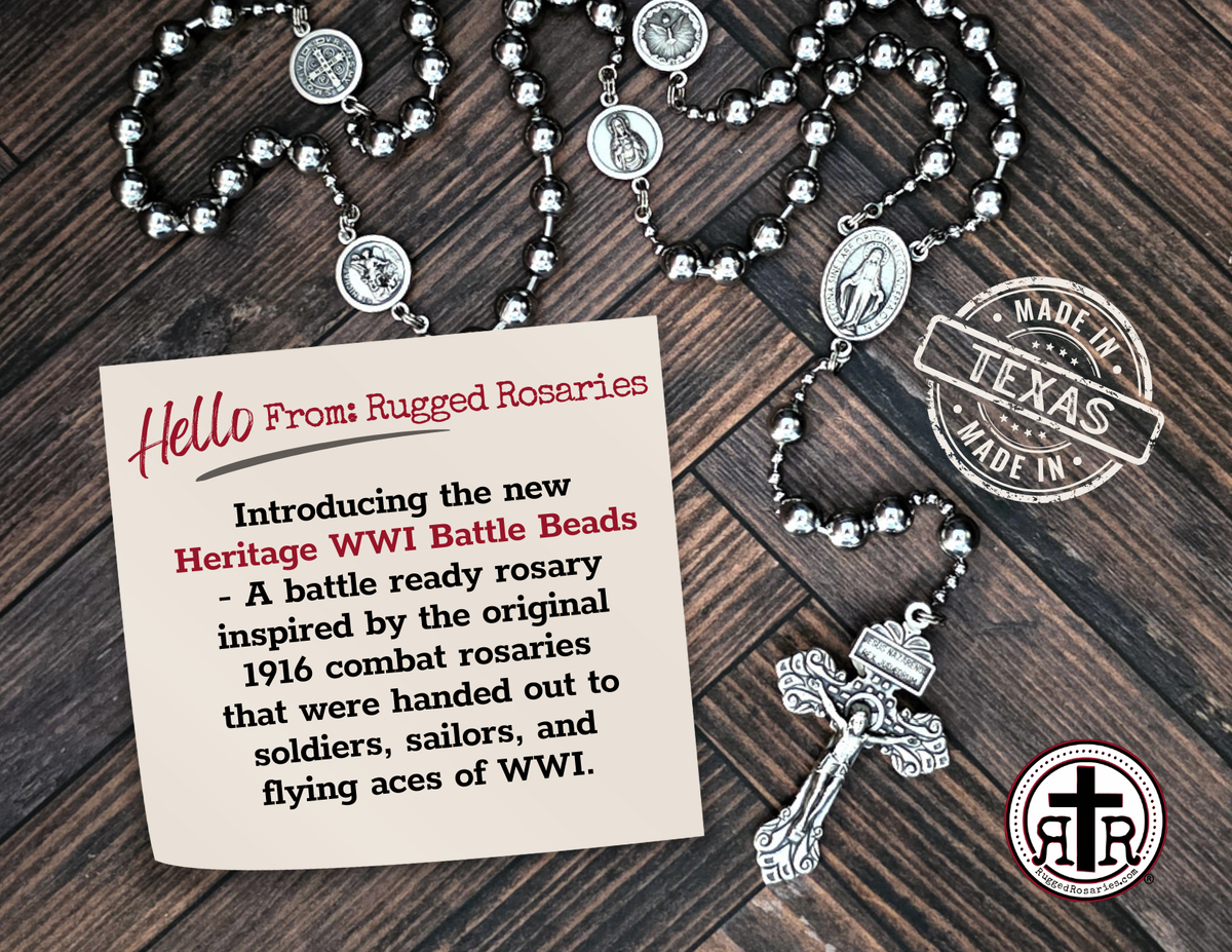 The Heritage WWI Battle Beads - Historic Military Combat Design - The Ultimate Rosary