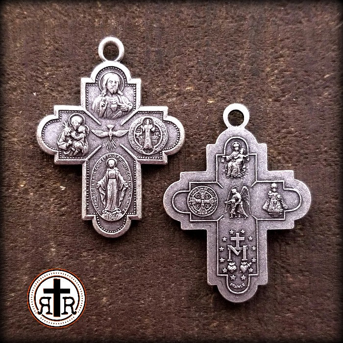 Silver 4-Way Cross 20IN Chain | St. Patrick's Guild
