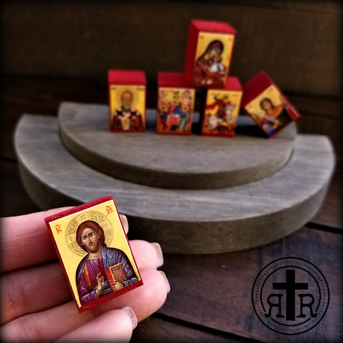 Mini Wood Block Icons - Set of 6