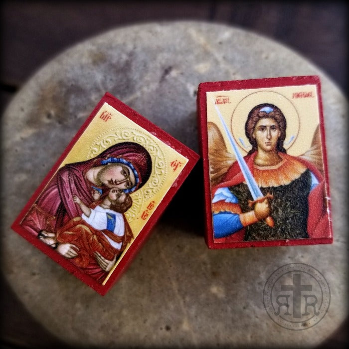 Mini Wood Block Icons - Set of 6