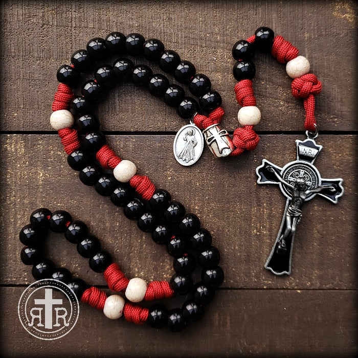 Bold St. Benedict Paracord Rosary - Authentic - Handmade