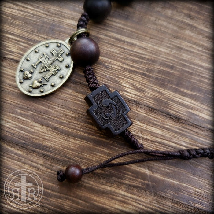 LIMITED EDITION Jujube Wood Rosary Bracelet -Adjustable