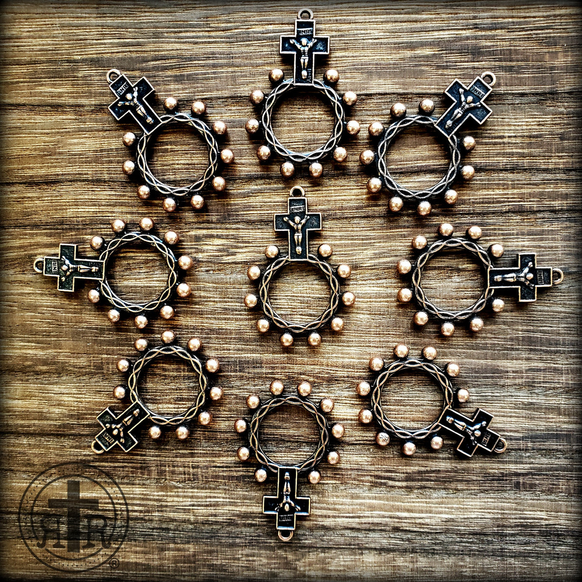Copper Rosary Rings