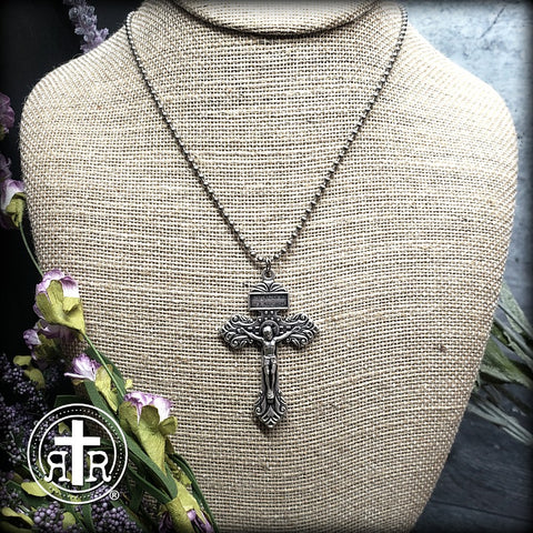 Sterling Silver Pendant Necklace with Christian Cross - Blessed Sacrifice |  NOVICA