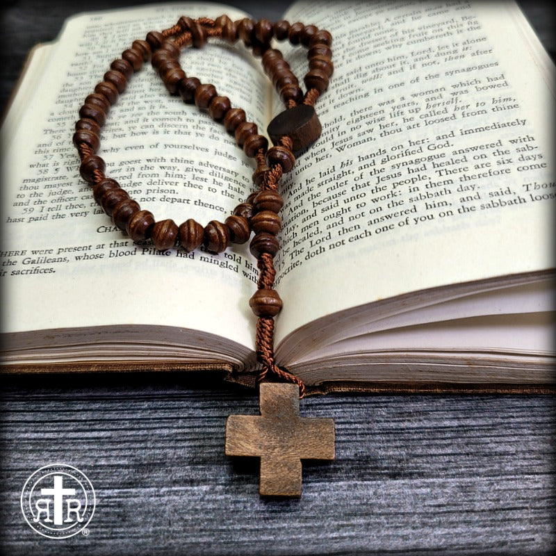 The + Living Simply + Catholic Wood Rosary