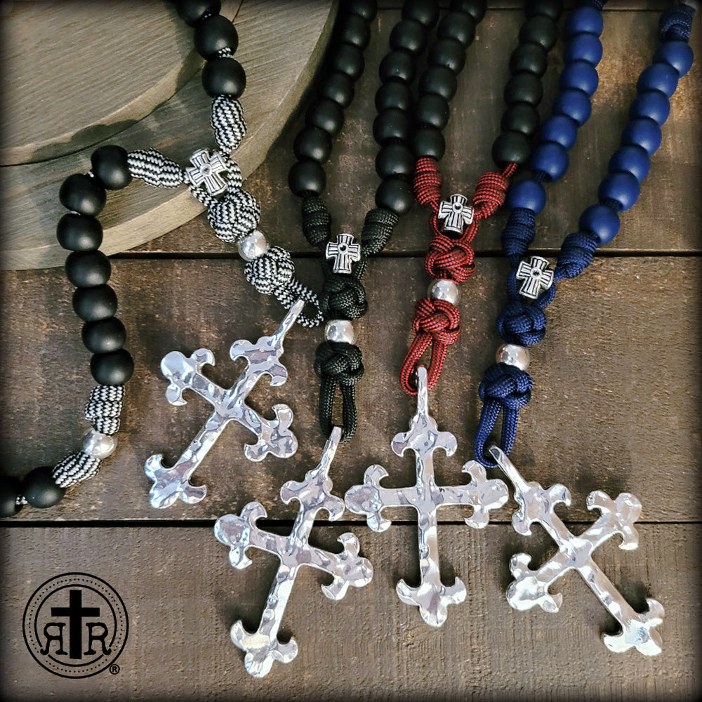 Lapis Lazuli Prayer Beads with Celtic Cross - Unspoken Elements